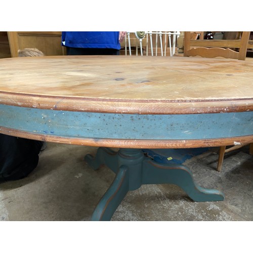 46A - PINE CIRCULAR TOPPED PEDESTAL BREAKFAST TABLE (NO BOLTS)