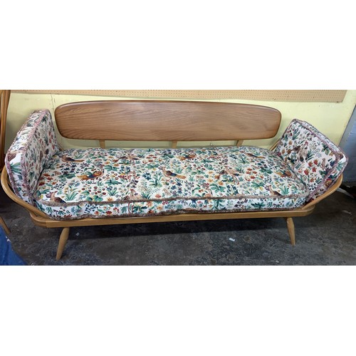 2 - LIGHT ERCOL STUDIO COUCH/DAY BED (NO.355)