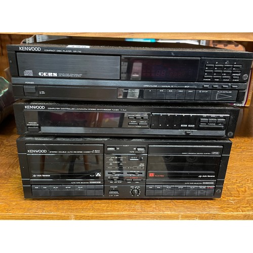 170 - KENWOOD SEPARATES HI-FI INCLUDING COMPACT DISC, STEREO SYNTHESISER TUNER AND DOUBLE TAPE DECK