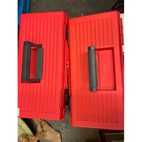 311 - TWO RED HEAVY DUTY TOOL BOXES