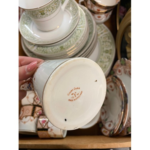 334 - COURT CHINA COFFEE CAN SERVICE, TWO LIMITED EDITION PLATES AND SOME TABLE WARE