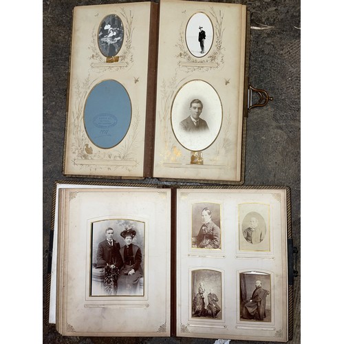 344 - TWO LATE VICTORIAN EDWARDIAN ERA PHOTOGRAPH ALBUMS MAINLY PORTRAITURE INCLUDING LOCAL COVENTRY PHOTO... 