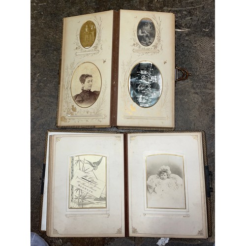 344 - TWO LATE VICTORIAN EDWARDIAN ERA PHOTOGRAPH ALBUMS MAINLY PORTRAITURE INCLUDING LOCAL COVENTRY PHOTO... 