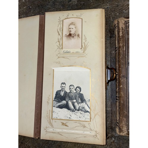 344 - TWO LATE VICTORIAN EDWARDIAN ERA PHOTOGRAPH ALBUMS MAINLY PORTRAITURE INCLUDING LOCAL COVENTRY PHOTO... 