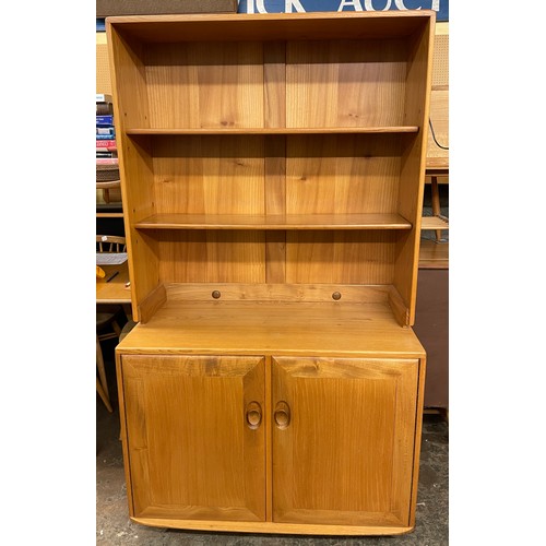 47 - LIGHT ERCOL OPEN CUPBOARD/BOOKCASE (NO.802D)