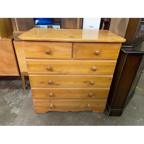 65 - PINE TWO OVER FOUR DRAWER CHEST