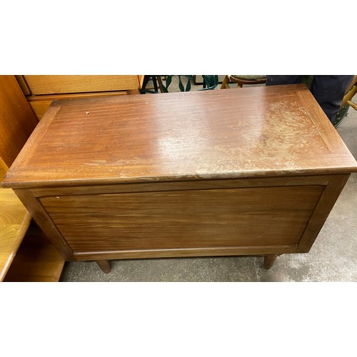 67 - MID CENTURY TEAK BLANKET BOX