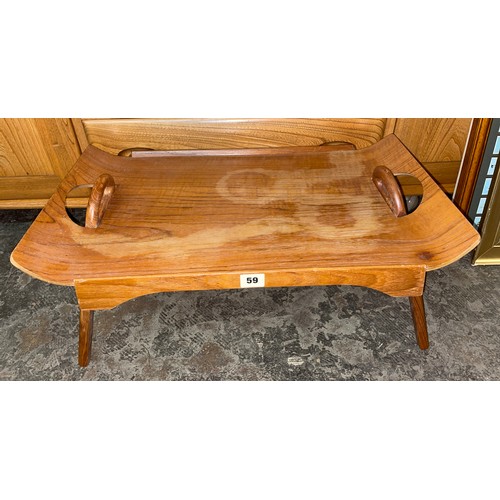 59 - 1950S “THE CENTURION” TEAK FOLDING LAP TRAY BY PARAGON