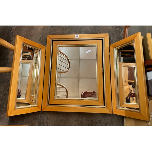 195 - TRIPLE DRESSING MIRROR