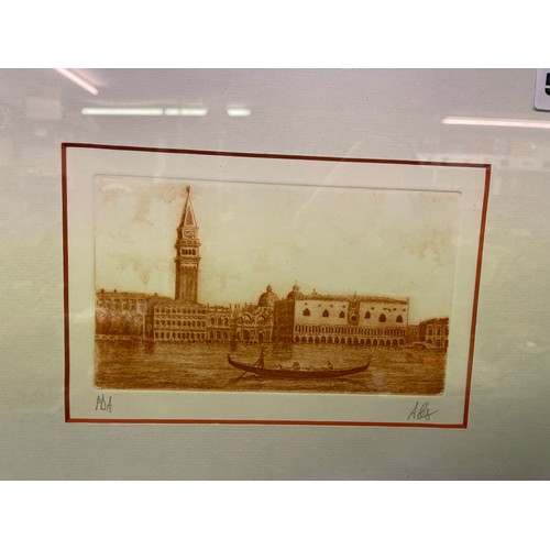 557 - PRINTS - VIEWS OF VENICE, MONOGRAMMED IN PENCIL F/G