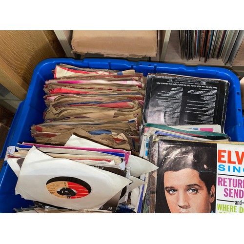 357 - BOX OF VINYL 45S AND 78S