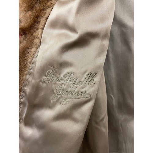 529 - LADIES DOROTHY M. JORDAN LIGHT FUR COAT