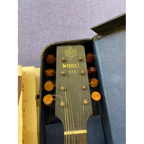 453 - CASED MANDOLIN BANJO XXS BRITISH MADE