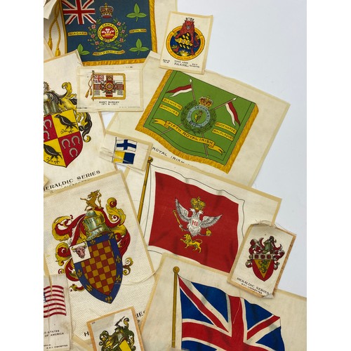 429 - SMALL SELECTION OF BDV CIGARETTE SILK CARDS MAINLY FLAGS AND CRESTS