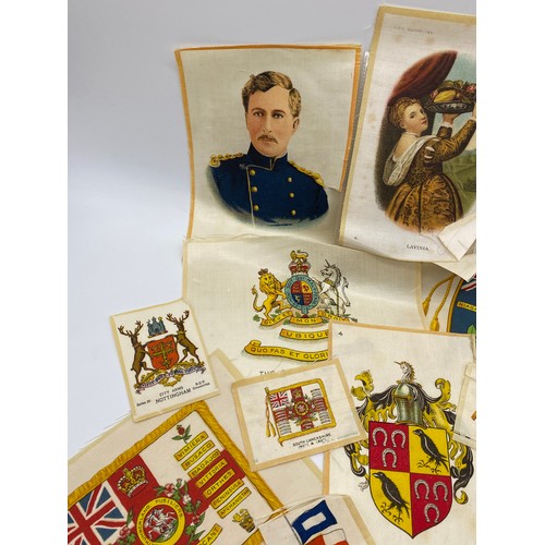 429 - SMALL SELECTION OF BDV CIGARETTE SILK CARDS MAINLY FLAGS AND CRESTS