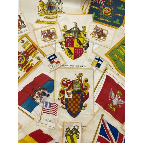 429 - SMALL SELECTION OF BDV CIGARETTE SILK CARDS MAINLY FLAGS AND CRESTS