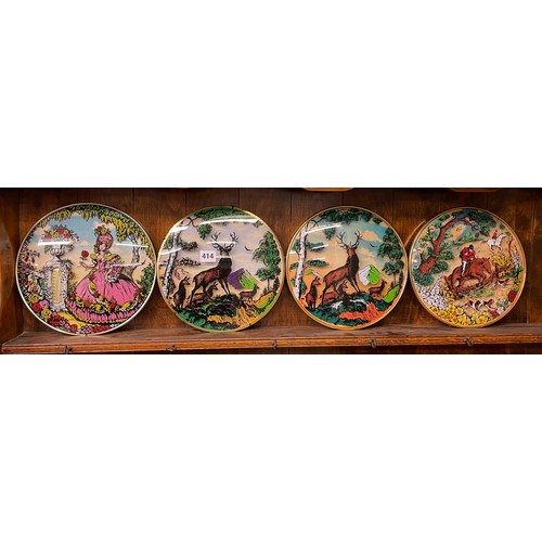 10 - FOUR VINTAGE CONVEXED DIORAMA WALL HANGINGS