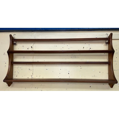 201 - ERCOL ELM DELFT PLATE RACK