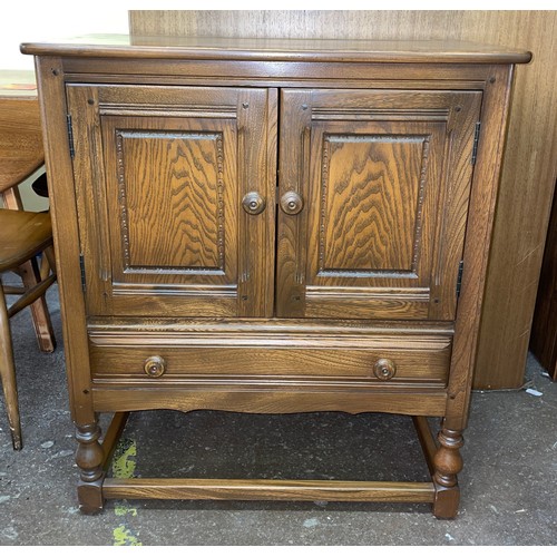 205 - ERCOL ELM HUTCH CUPBOARD