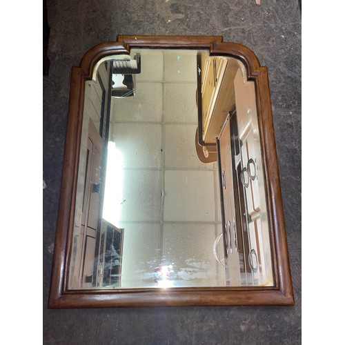 71 - VICTORIAN WALNUT FRAMED MIRROR