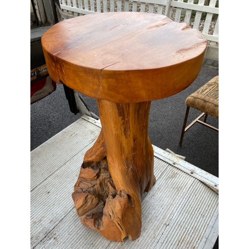 51 - DRIFT WOOD CIRCULAR BASED OCCASIONAL TABLE