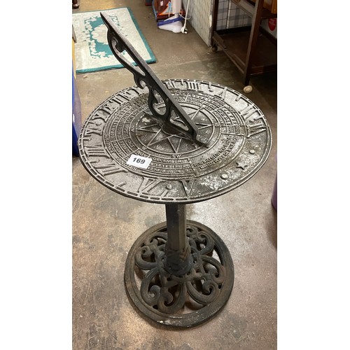 169 - CONTEMPORARY CAST PEDESTAL SUN DIAL