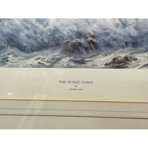 216 - SIGNED LIMITED EDITION PRINT 204 / 850 SUNLIT COAST BY KEITH CAST