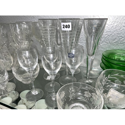 240 - ROYAL DOULTON, STUART AND ROSENTHAL CUT GLASSWARE