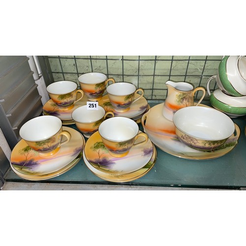 251 - NORITAKE SUNSET LANDSCAPE TEASET