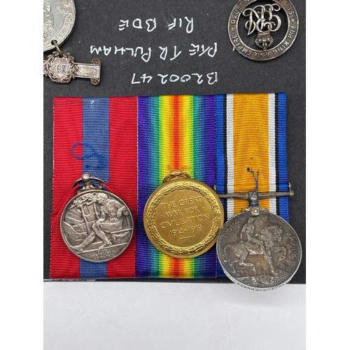 406 - WWI MEDAL DUO AND GEORGE VI MEDAL B200247 TO PTE TR. PULHAM RIF BDE WITH SCHOOL BOARD FOR LONDON MED... 