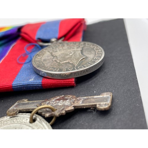 406 - WWI MEDAL DUO AND GEORGE VI MEDAL B200247 TO PTE TR. PULHAM RIF BDE WITH SCHOOL BOARD FOR LONDON MED... 