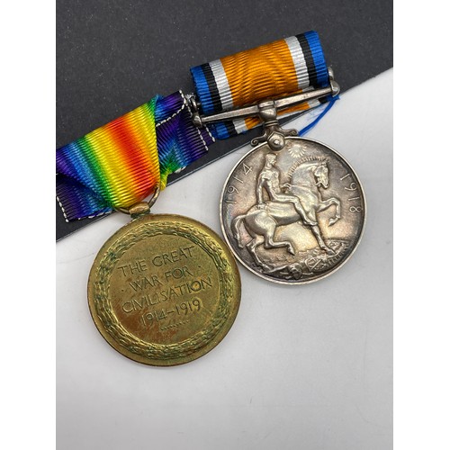 448 - WWI MEDAL DUO 23792 PTE A.CHILDS NORTH N.R