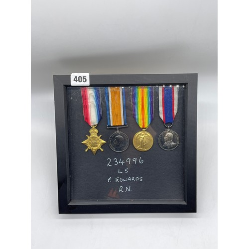 405 - WWI MEDAL TRIO 234996 LSF EDWARDS RN