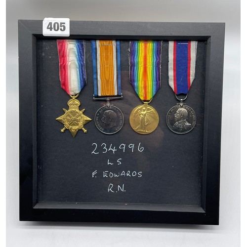 405 - WWI MEDAL TRIO 234996 LSF EDWARDS RN