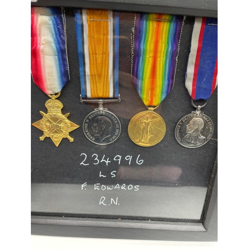 405 - WWI MEDAL TRIO 234996 LSF EDWARDS RN