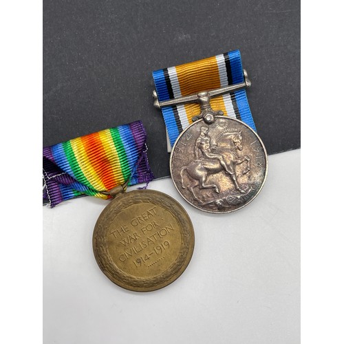 447 - WWI MEDAL DUO 12115 PTE G.COTTERILL DORSET.R