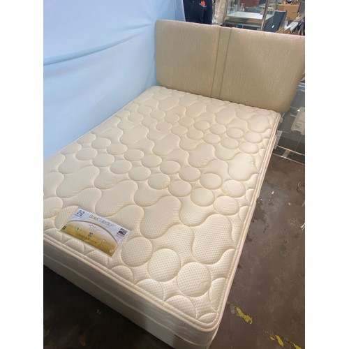 150 - SEALY GOLD DIVAN DRAWER DOUBLE BED WITH HEADBOARD