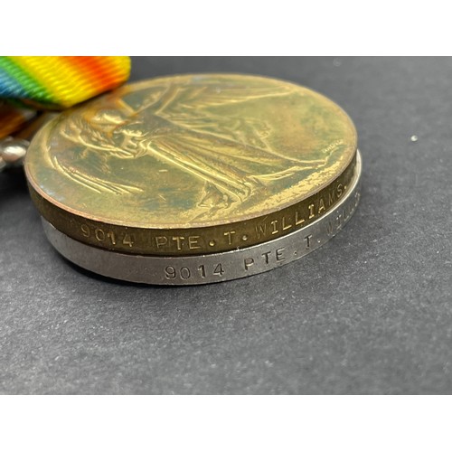 418 - WWI MEDAL TRIO 9014 PTE T WILLIAM RAMC