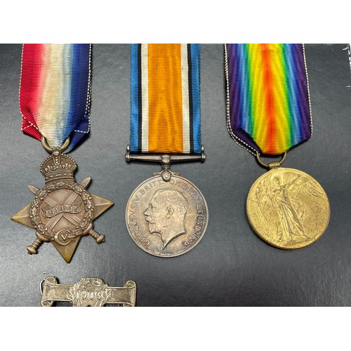 427 - 1914/15 TRIO 1668 PTE S.L. DENBREY R.A.M.C WITH A LONDON COUNTY COUNCIL EDUCATION MEDAL