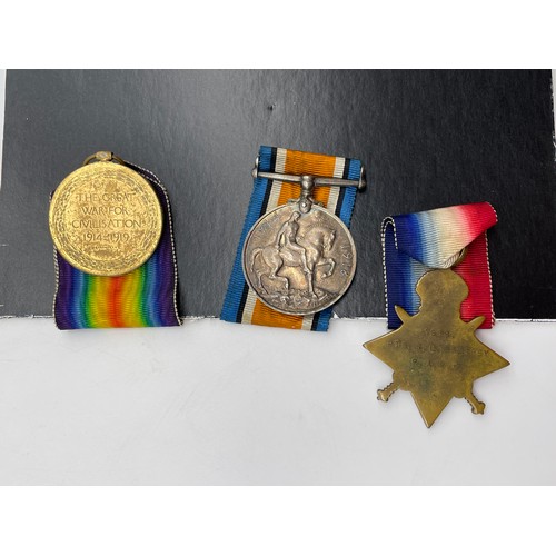 427 - 1914/15 TRIO 1668 PTE S.L. DENBREY R.A.M.C WITH A LONDON COUNTY COUNCIL EDUCATION MEDAL