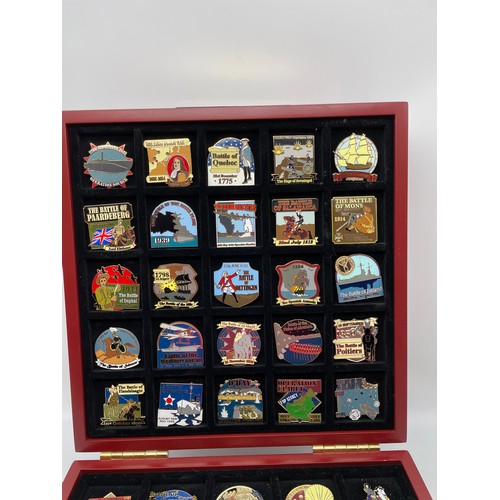 451 - BOXED BRITISH VICTORY ENAMEL PIN COLLECTION