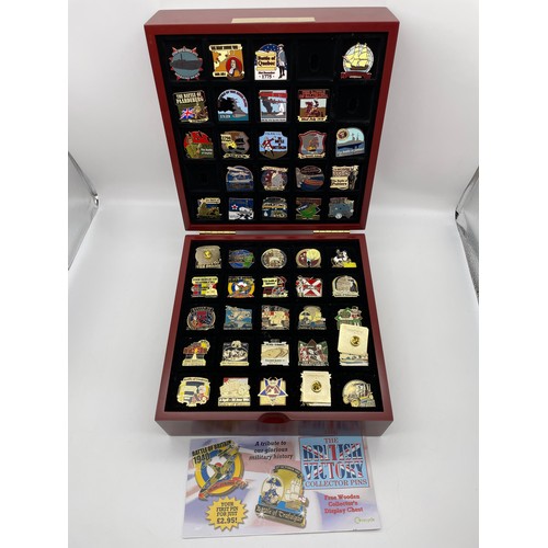 451 - BOXED BRITISH VICTORY ENAMEL PIN COLLECTION