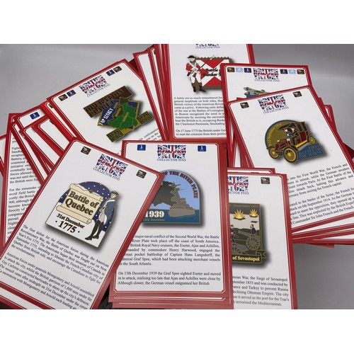 451 - BOXED BRITISH VICTORY ENAMEL PIN COLLECTION