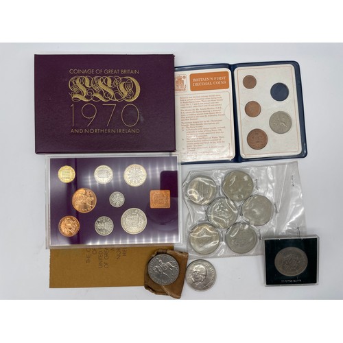 468 - COINAGE OF GREAT BRITAIN AND NORTHERN IRELAND PROOF SET, BRITAINS 1ST DECIMAL COINS