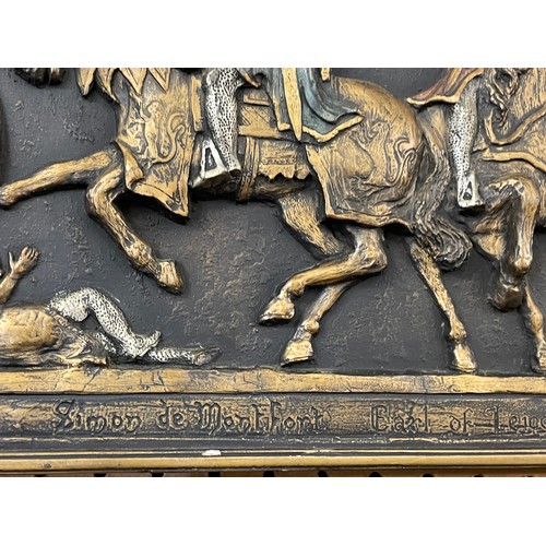 482 - MARCUS DESIGNS BATTLE OF EVESHAM CERAMIC WALL PLAQUE