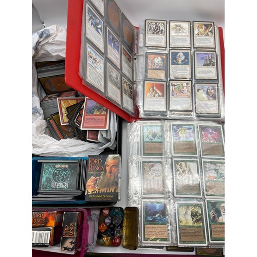 465 - LARGE QTY OF MAGIC THE GATHERING TRADING CARDS, LORD OF THE RINGS TRADING CARDS, AND SELECTION OF DA... 