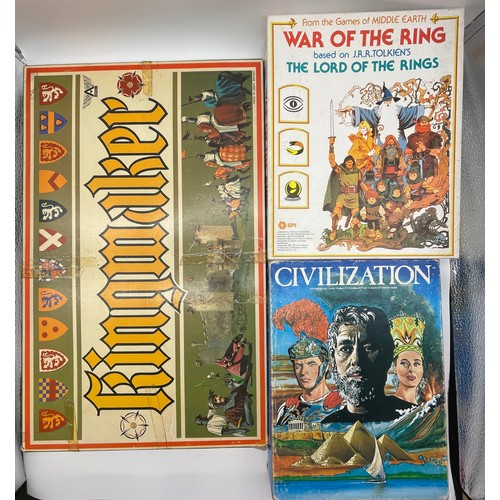 464 - VINTAGE BOARD GAMES WAR OF THE RING, CIVILIZATION AND KING MAKER