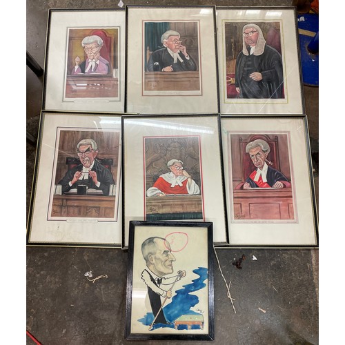 540A - LITHOGRAPHIC CARICATURE PRINTS AFTER SALLOM OF JUDICIARY AND LORDS