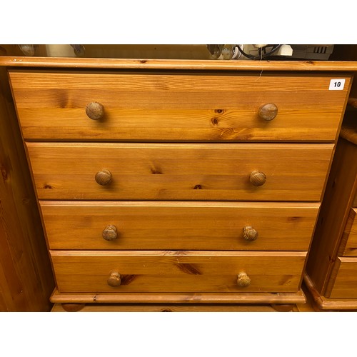 10 - PINE FOUR DRAWER CHEST