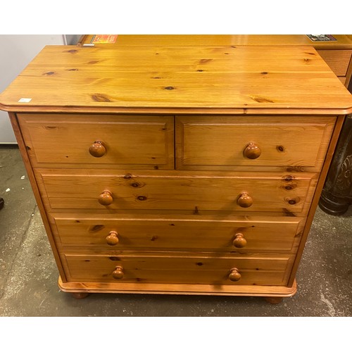 64 - PINE TWO OVER THREE DRAWER CHEST